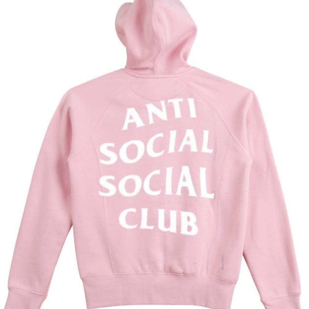 Anti Social Social Club pink hoodie (Small)